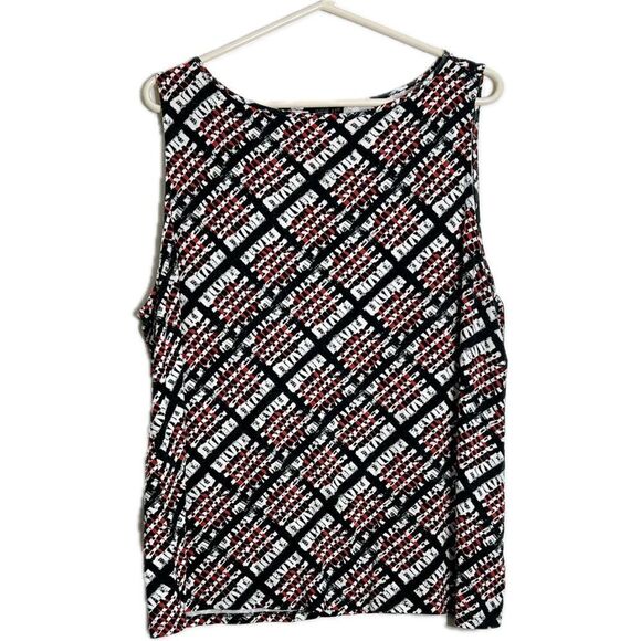 J Jill Wearever collection abstract geometric pattern sleeveless top women’s XL - Picture 1 of 9